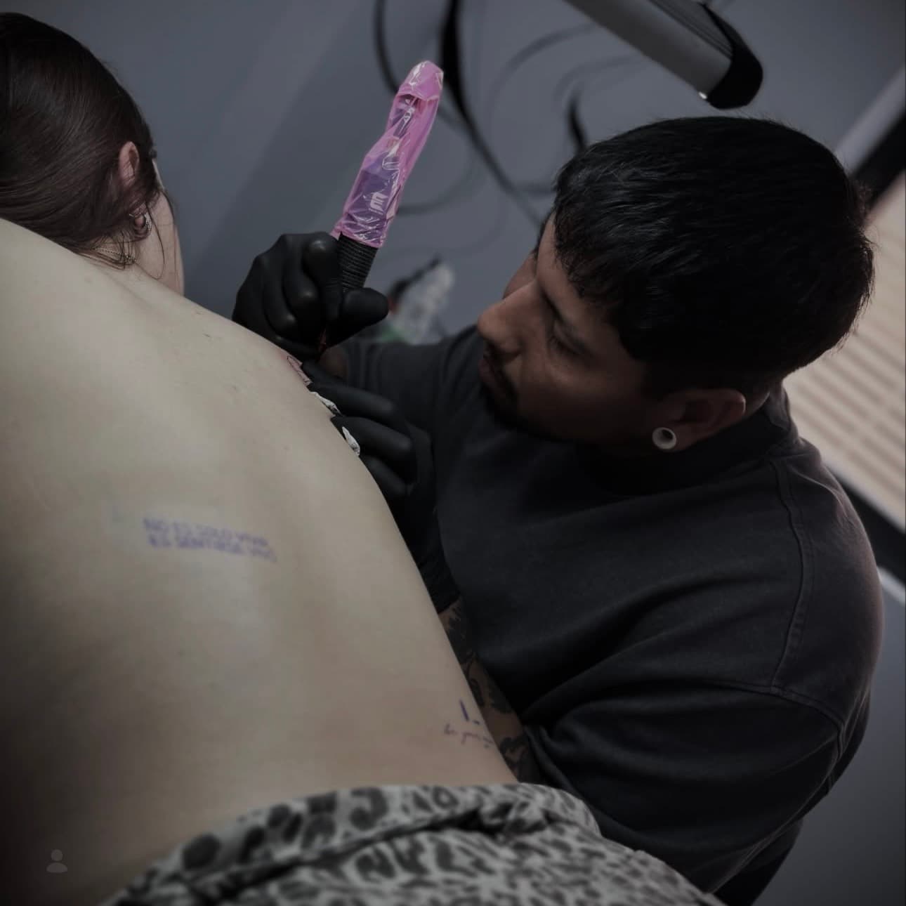 Tattoo session at Cattleya studio